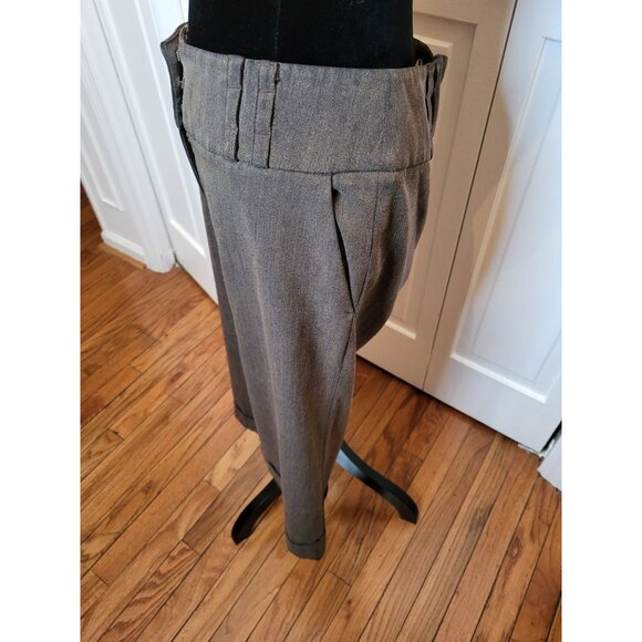 Vintage y2k Chocolate Brown Wide Leg Knickers M Low Rise 00s Steam Punk English - Picture 6 of 8